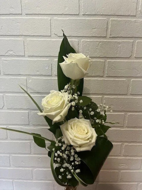 3 rose blanche